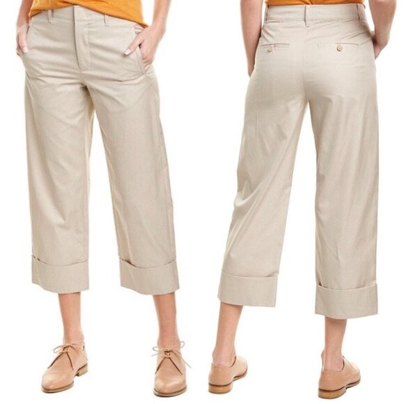 Vince Cuffed Wide Straight Leg Pants in Marble Size 4 EUC - Picture 1 of 13